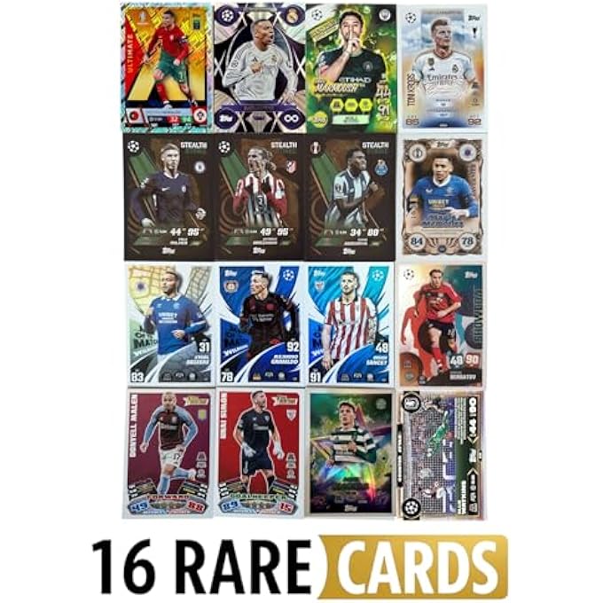 rayihni SUPER RARE 36-CARD BUNDLE: CRISTIANO RONALDO, MBAPPE, MARMOUSH, KROOS +32 BONUS CARDS  MATCH ATTAX 2025/2026 (25/26)  FOOTBALL TRADING CARDS - Image 3